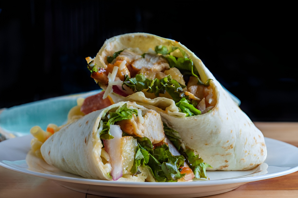 chicken wraps on a plate